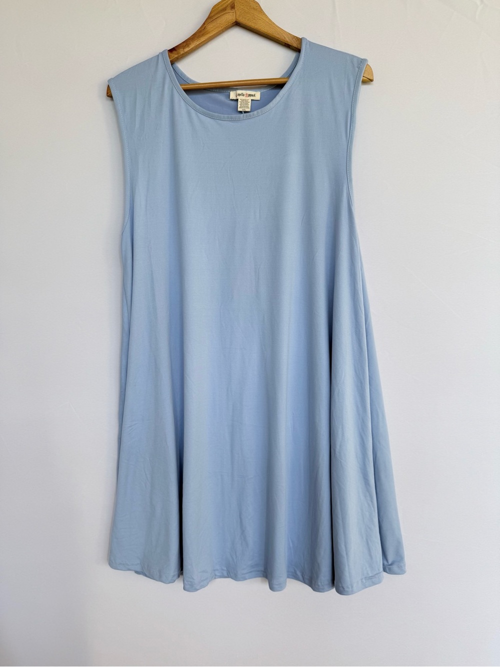 Capella Sky Blue Tunic Swing Dress Plus Size 1X NWOT - FREE JEWELRY GIFT!
